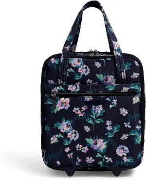 Vera Bradley Women's Softside Underseat Rolling Work Bag, Navy Garden, One Size