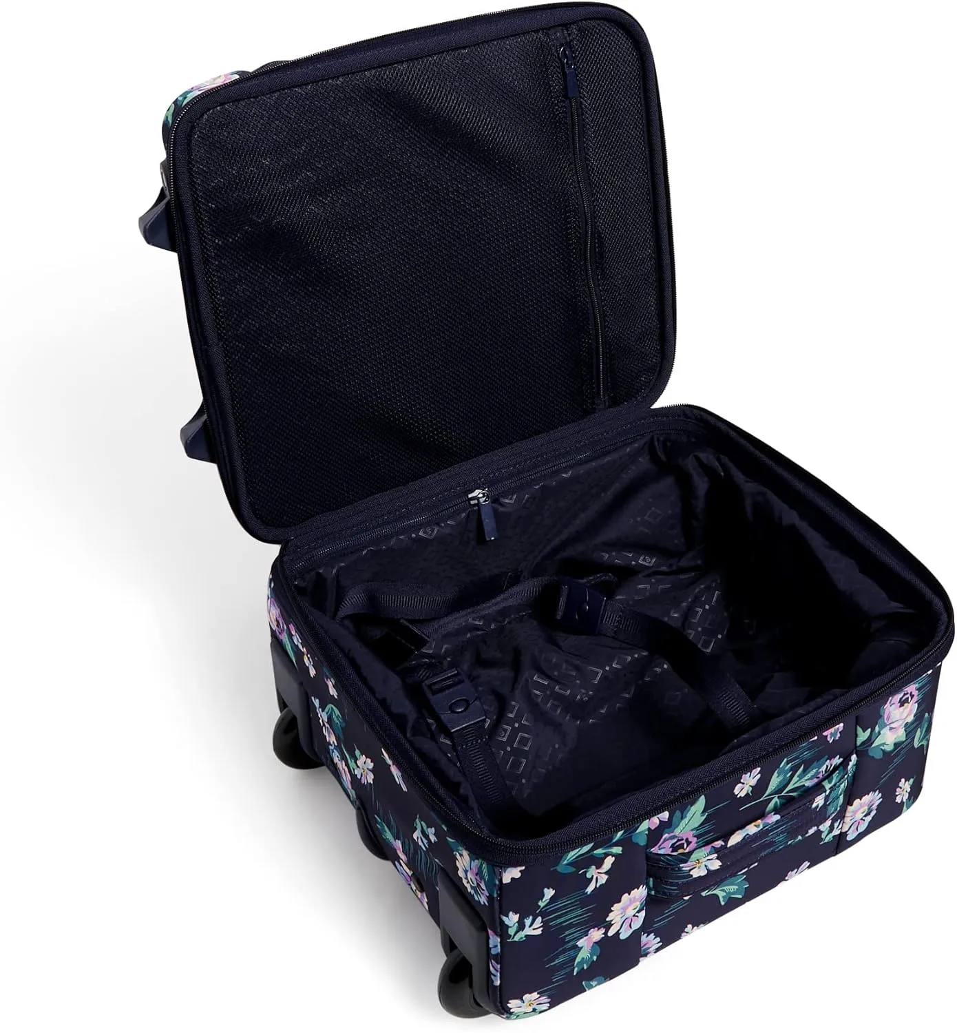 Vera Bradley Women's Softside Underseat Rolling Work Bag, Navy Garden, One Size