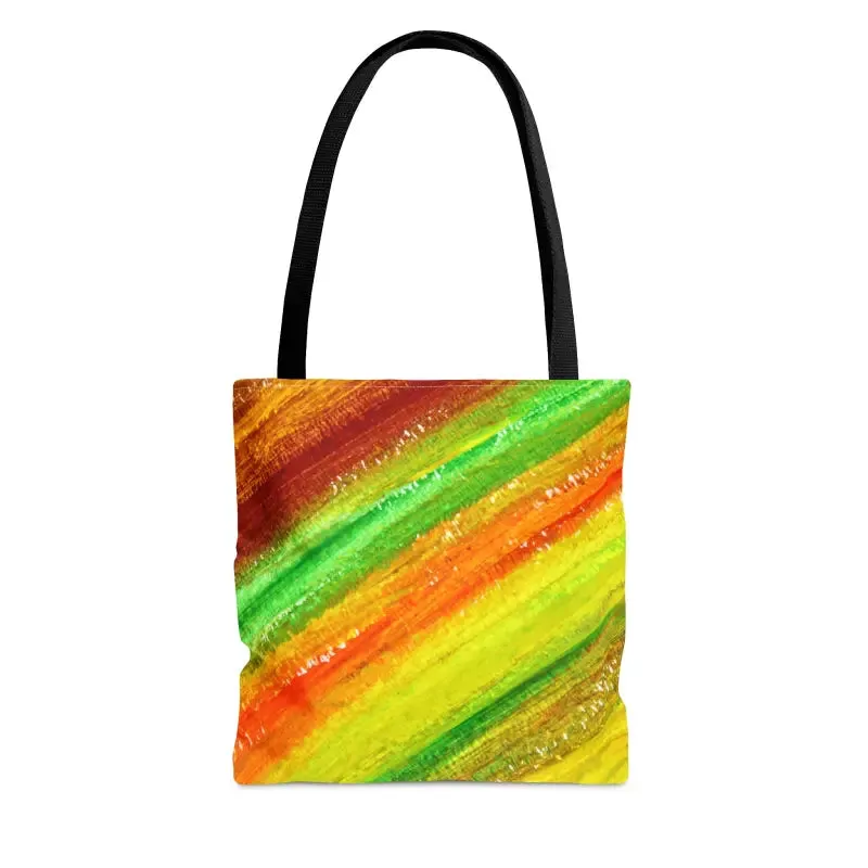 Vibrant Green Red Abstract Tote Bag for a Bold Look