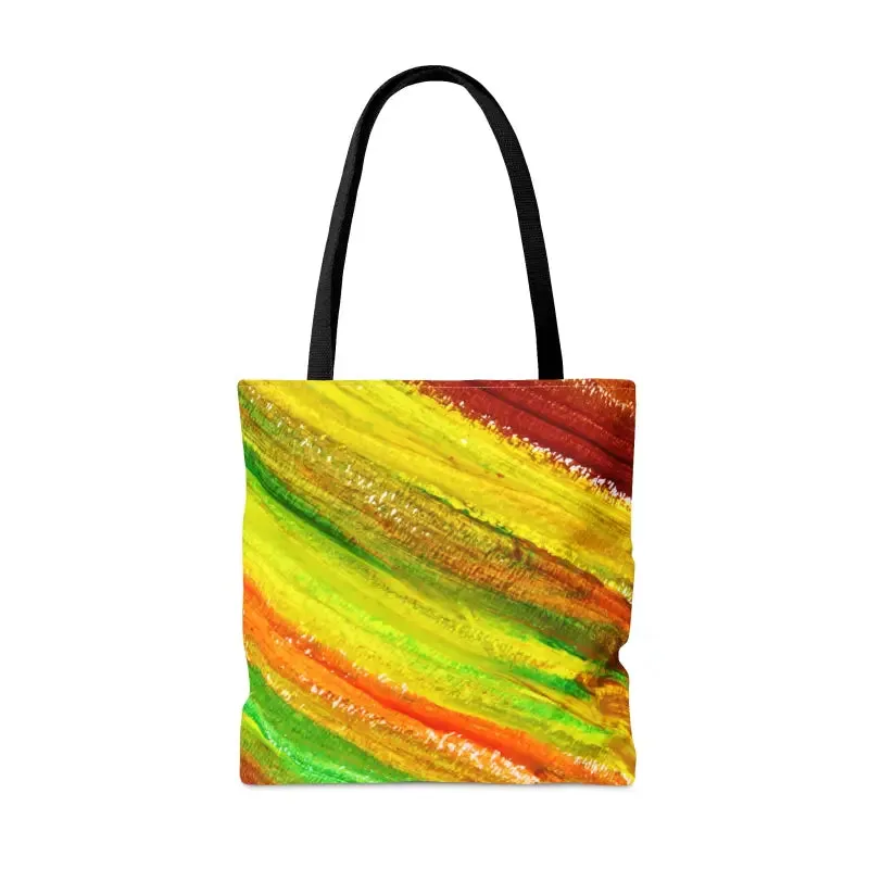 Vibrant Green Red Abstract Tote Bag for a Bold Look