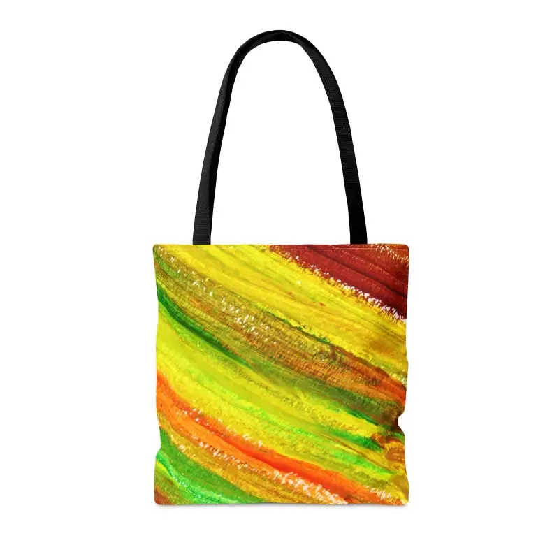 Vibrant Green Red Abstract Tote Bag for a Bold Look