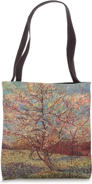 Vincent van Gogh The Pink Peach Tree Vintage Graphic Artwork Tote Bag
