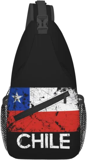 Vintage Half South African American Flag Sling Bag Adjustable Chest Bags Crossbody Bag Travel Shoulder Backpack
