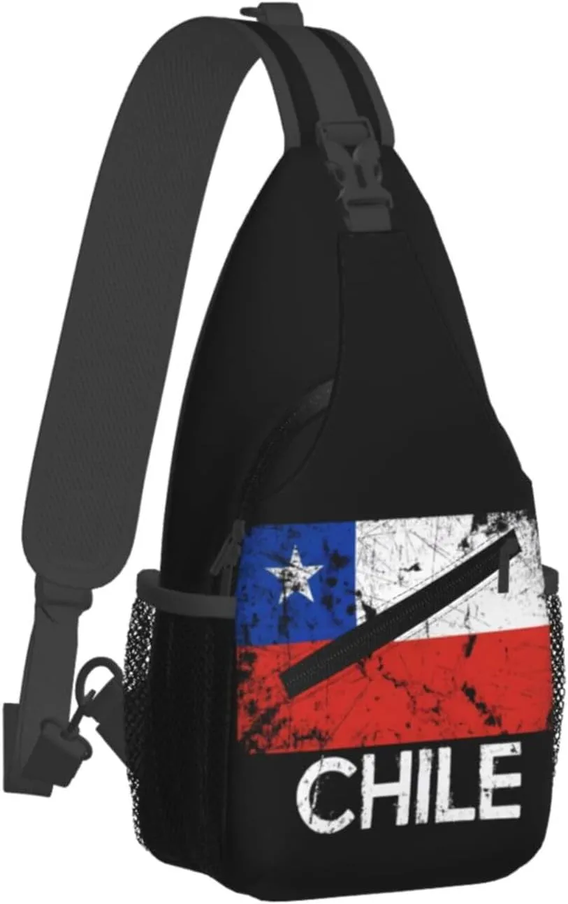 Vintage Half South African American Flag Sling Bag Adjustable Chest Bags Crossbody Bag Travel Shoulder Backpack