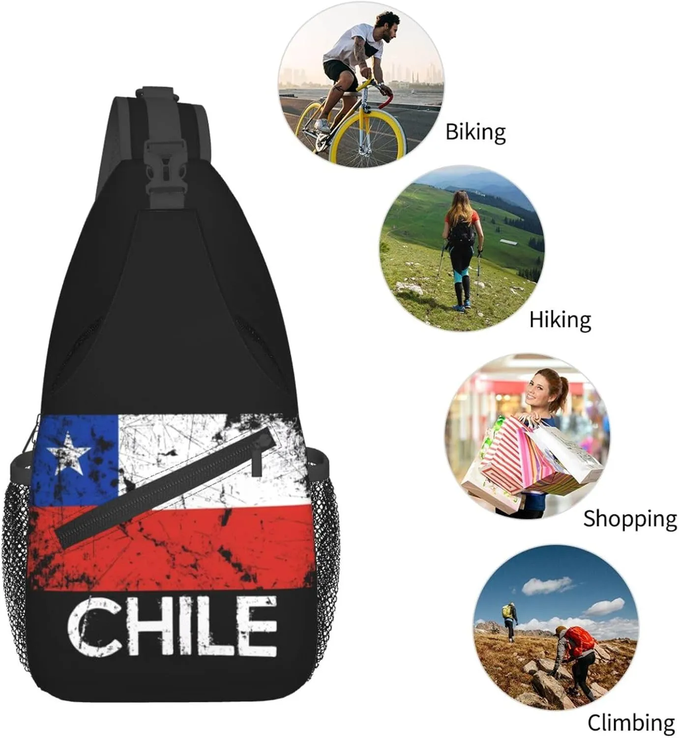 Vintage Half South African American Flag Sling Bag Adjustable Chest Bags Crossbody Bag Travel Shoulder Backpack