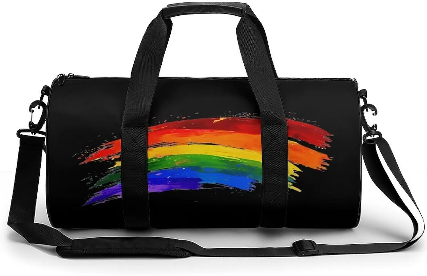 Watercolor Rainbow Flag Novelty Large Duffel Bag Lightweight Gym Bag Travel Tote Bags