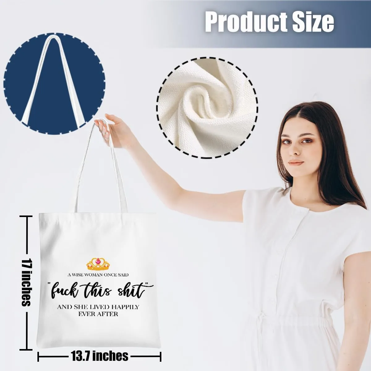 Wenboco Motivational Gifts Tote Bag Reusable Grocery Bags Beach Bag, Inspirational Gifts 1
