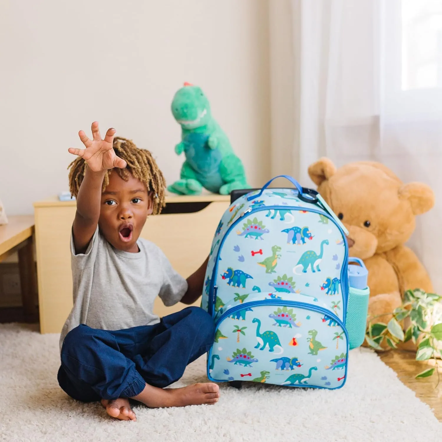 Wildkin Kids Rolling Luggage – Carry-On Size for School & Overnight Travel