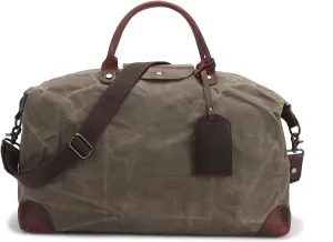 WINVOX Gym Totes Travel Bags Vintage Style Men Duffel Bag Waxed Canvas Travel Handbag Waterproof Large Capacity Men Rucksack(Army Green)