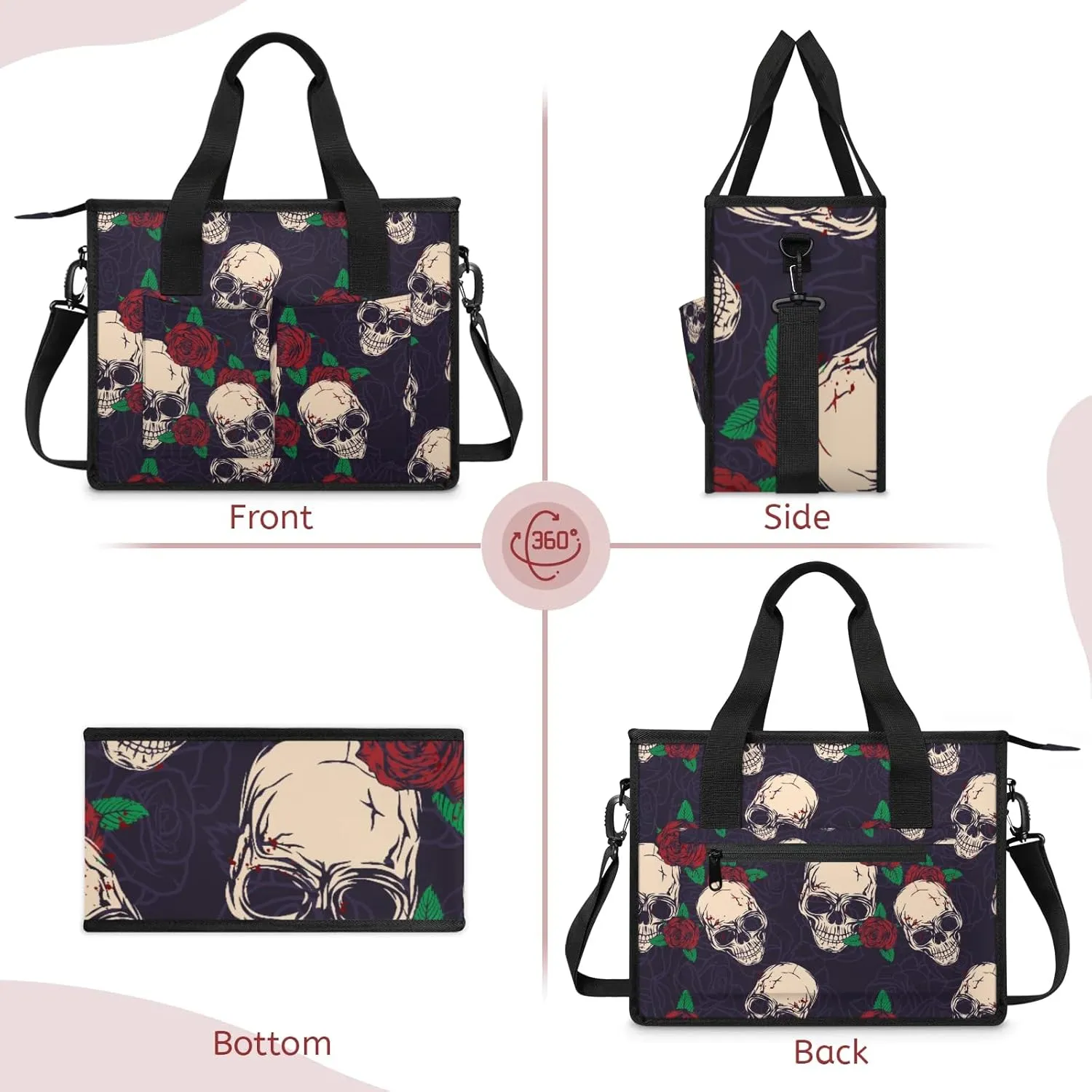 Women Fashion Tote Bag Wallet Shoulder Bags Set 3PCS Top Handle Satchel Purse Large Zippered Handbag Daily Use
