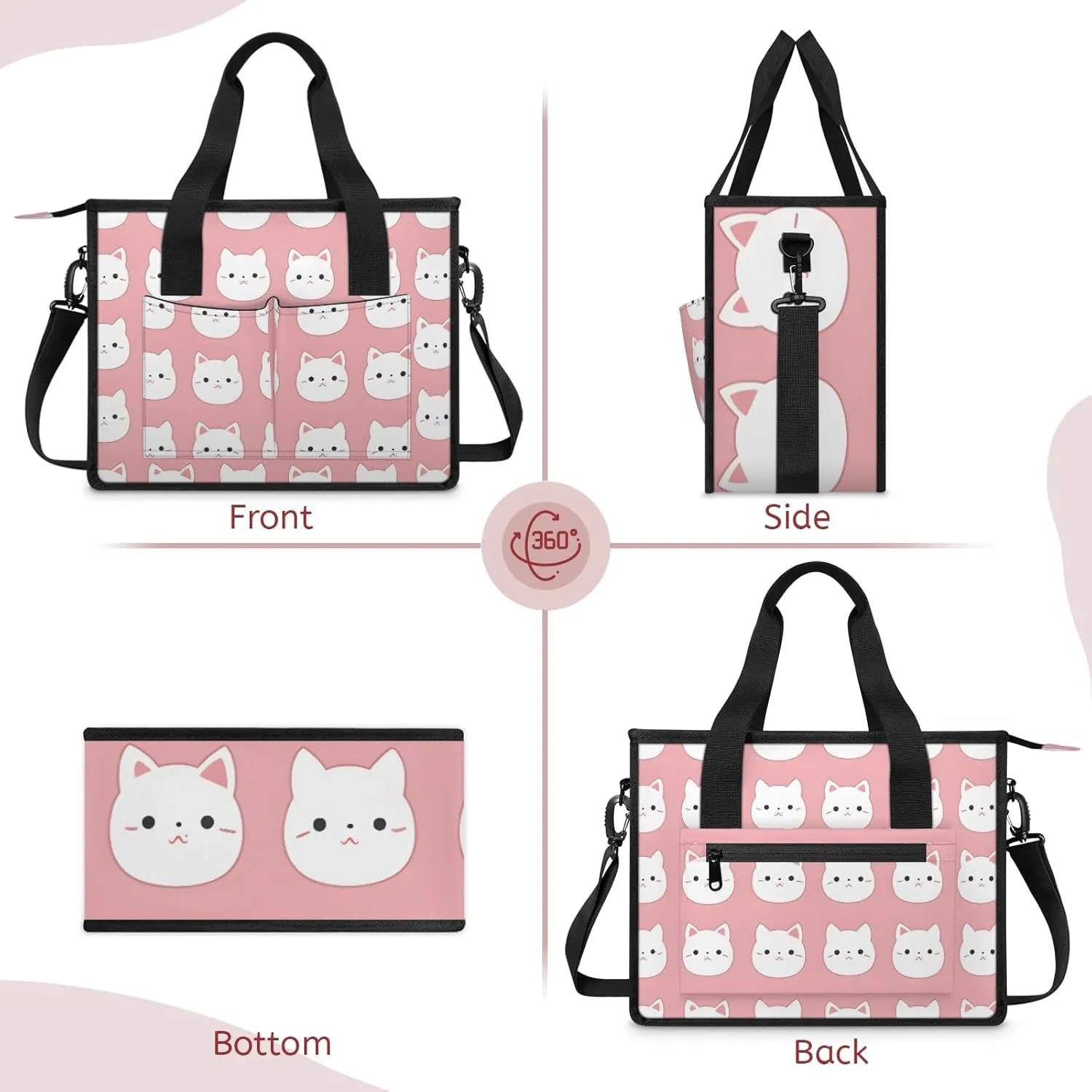 Women Fashion Tote Bag Wallet Shoulder Bags Set 3PCS Top Handle Satchel Purse Large Zippered Handbag Daily Use