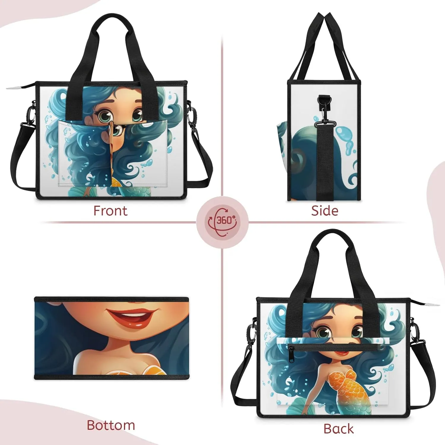 Women Fashion Tote Bag Wallet Shoulder Bags Set 3PCS Top Handle Satchel Purse Large Zippered Handbag Daily Use