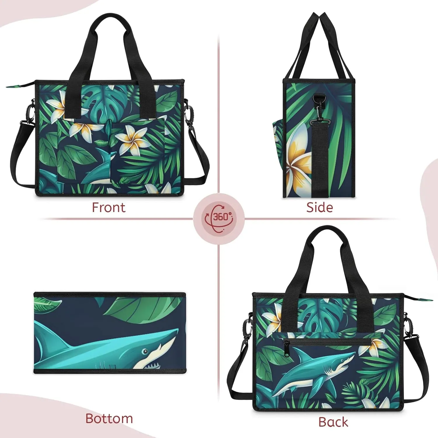 Women Fashion Tote Bag Wallet Shoulder Bags Set 3PCS Top Handle Satchel Purse Large Zippered Handbag Daily Use