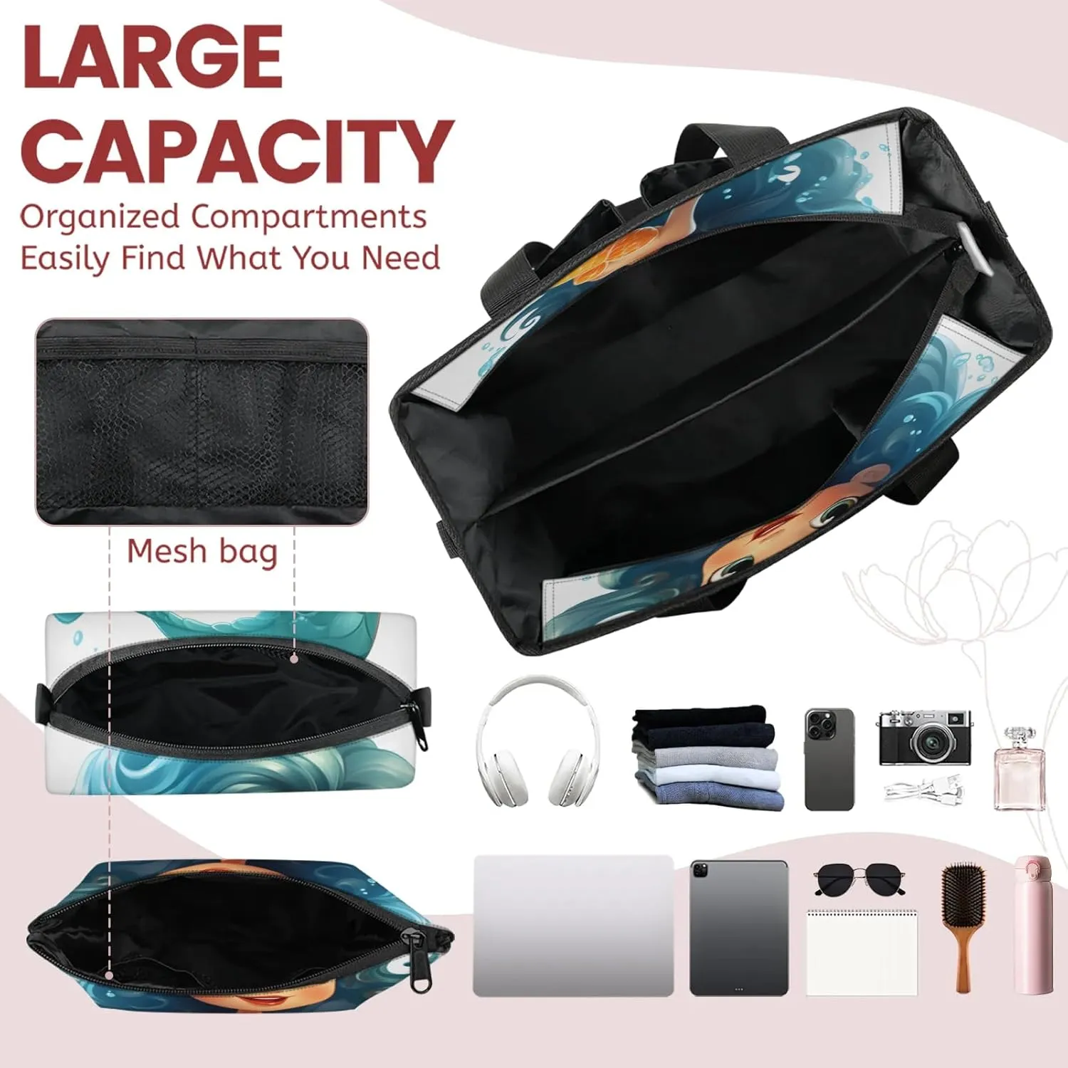 Women Fashion Tote Bag Wallet Shoulder Bags Set 3PCS Top Handle Satchel Purse Large Zippered Handbag Daily Use