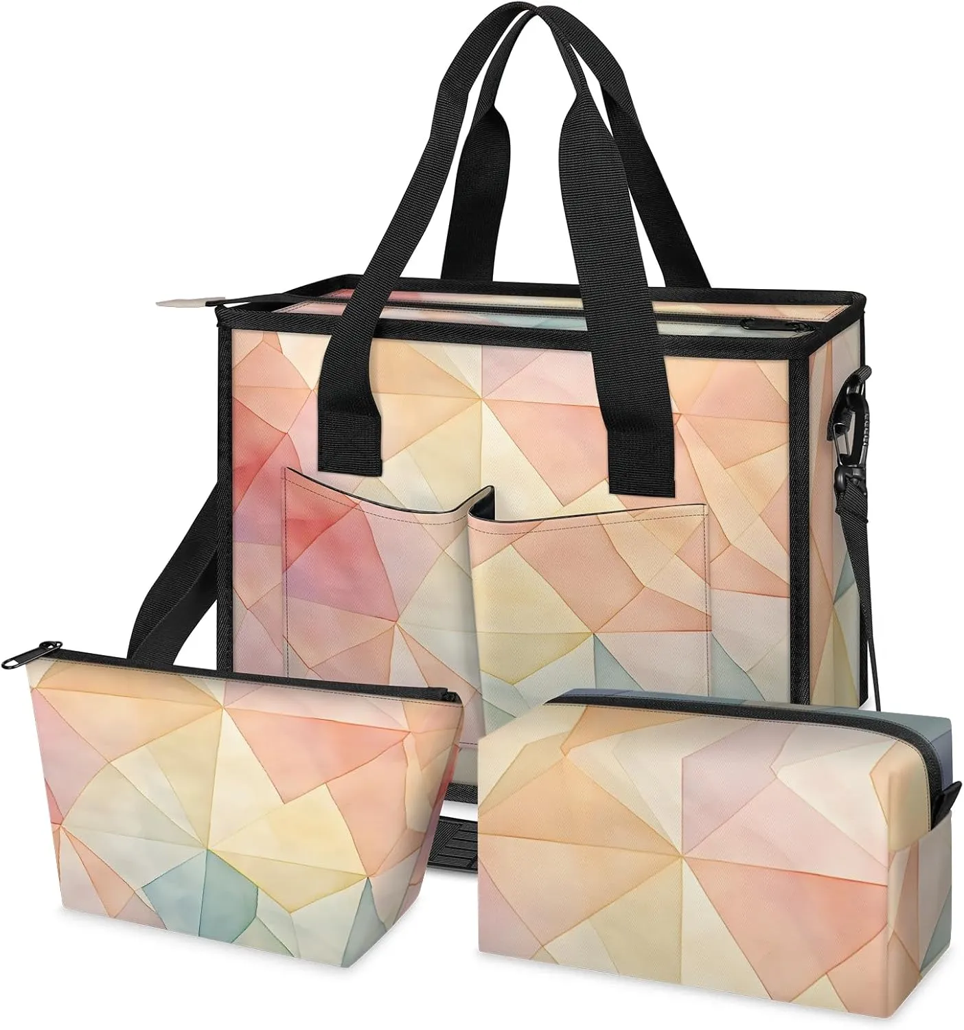Women Fashion Tote Bag Wallet Shoulder Bags Set 3PCS Top Handle Satchel Purse Large Zippered Handbag Daily Use