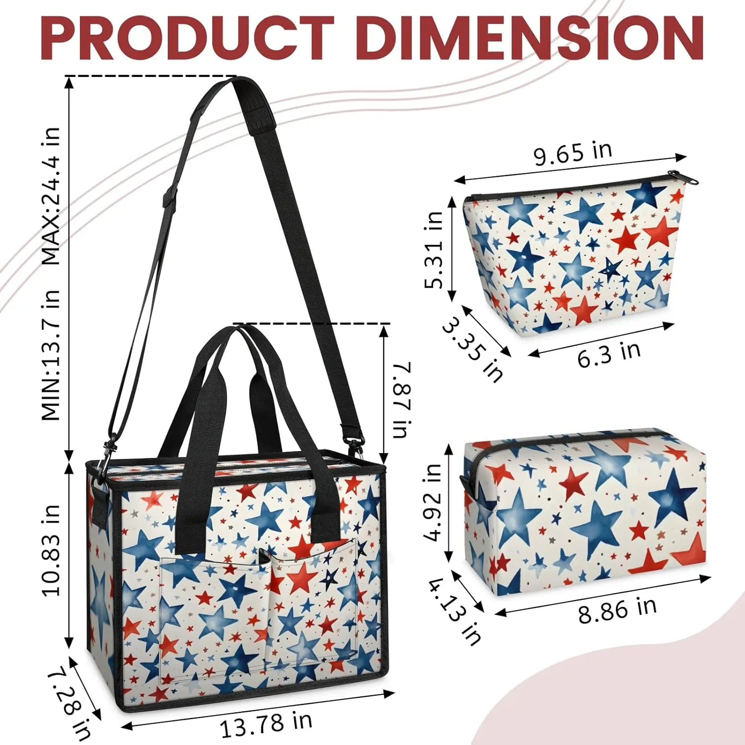 Women Fashion Tote Bag Wallet Shoulder Bags Set 3PCS Top Handle Satchel Purse Large Zippered Handbag Daily Use