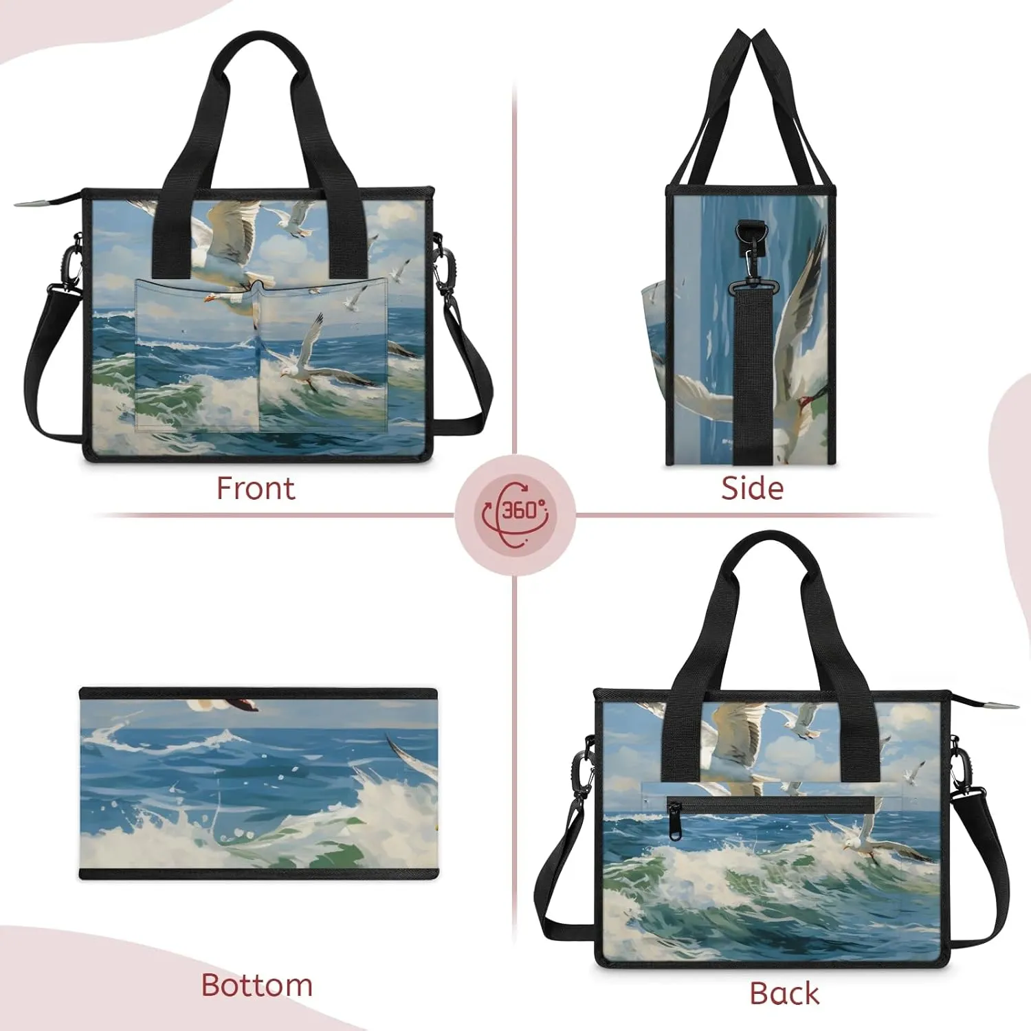 Women Fashion Tote Bag Wallet Shoulder Bags Set 3PCS Top Handle Satchel Purse Large Zippered Handbag Daily Use