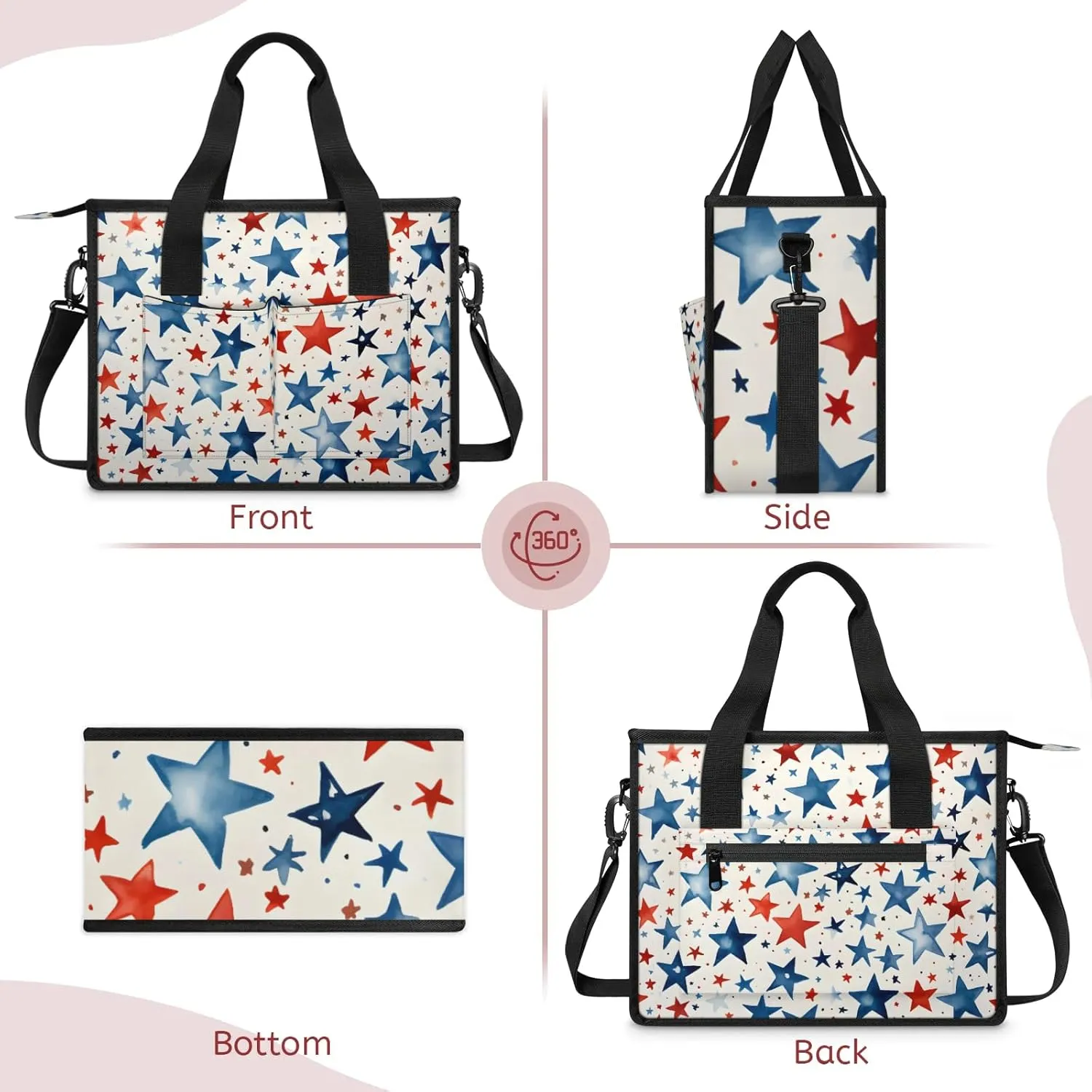 Women Fashion Tote Bag Wallet Shoulder Bags Set 3PCS Top Handle Satchel Purse Large Zippered Handbag Daily Use
