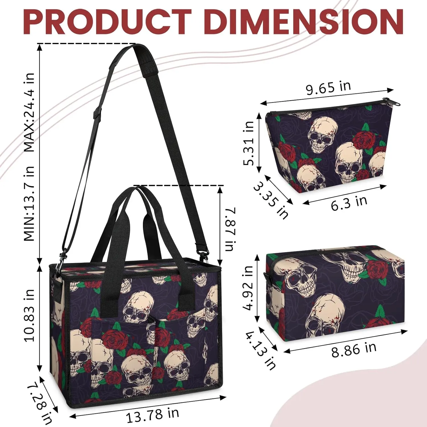 Women Fashion Tote Bag Wallet Shoulder Bags Set 3PCS Top Handle Satchel Purse Large Zippered Handbag Daily Use