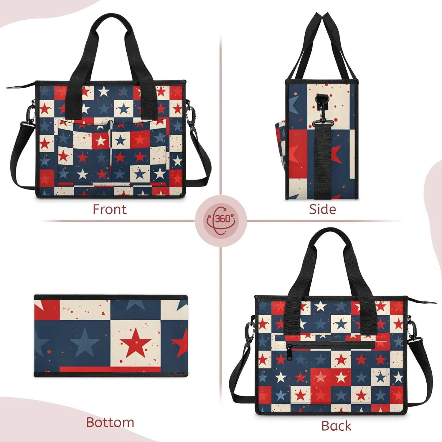 Women Fashion Tote Bag Wallet Shoulder Bags Set 3PCS Top Handle Satchel Purse Large Zippered Handbag Daily Use