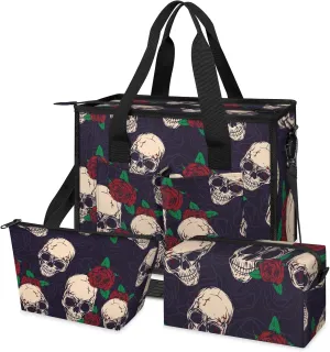 Women Fashion Tote Bag Wallet Shoulder Bags Set 3PCS Top Handle Satchel Purse Large Zippered Handbag Daily Use