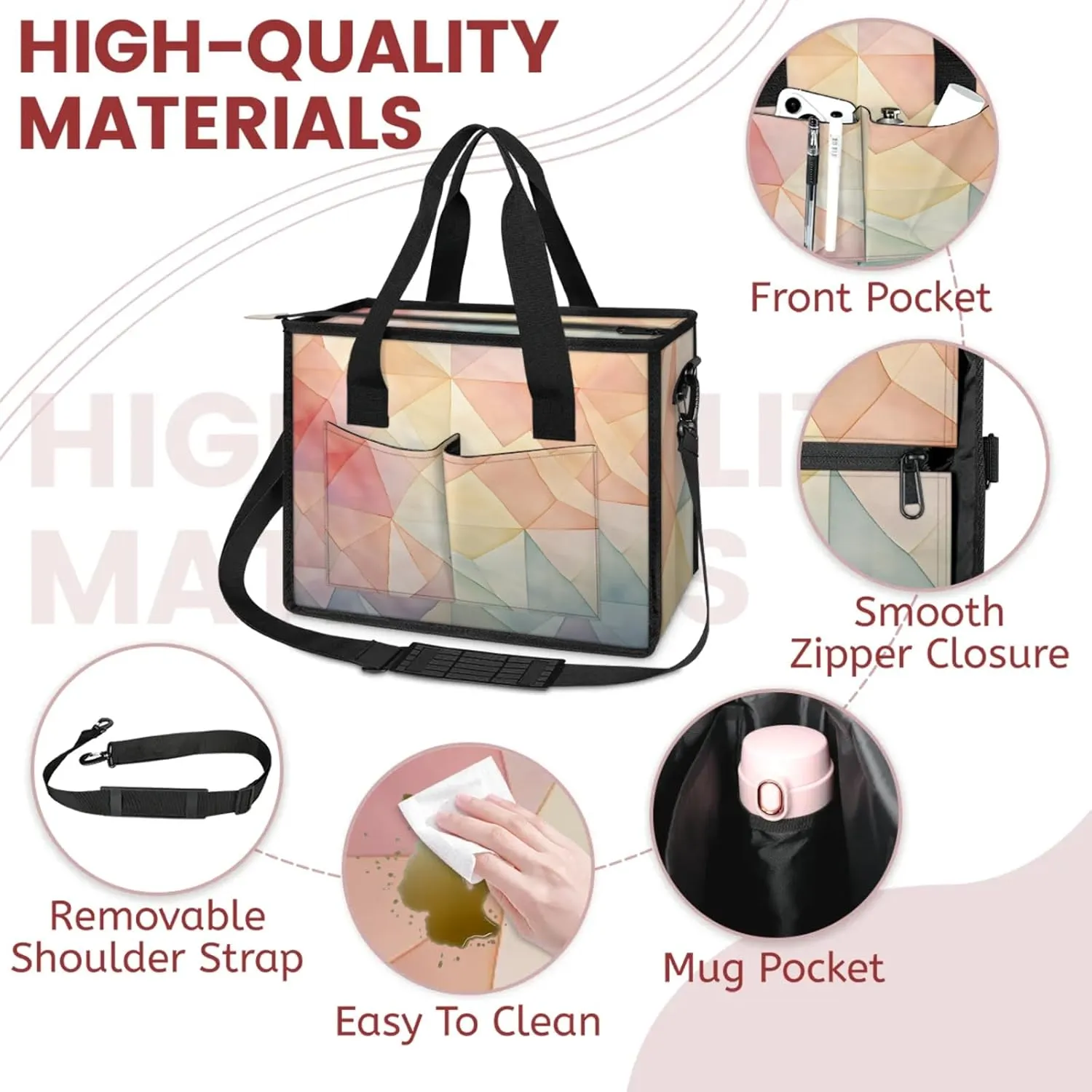 Women Fashion Tote Bag Wallet Shoulder Bags Set 3PCS Top Handle Satchel Purse Large Zippered Handbag Daily Use