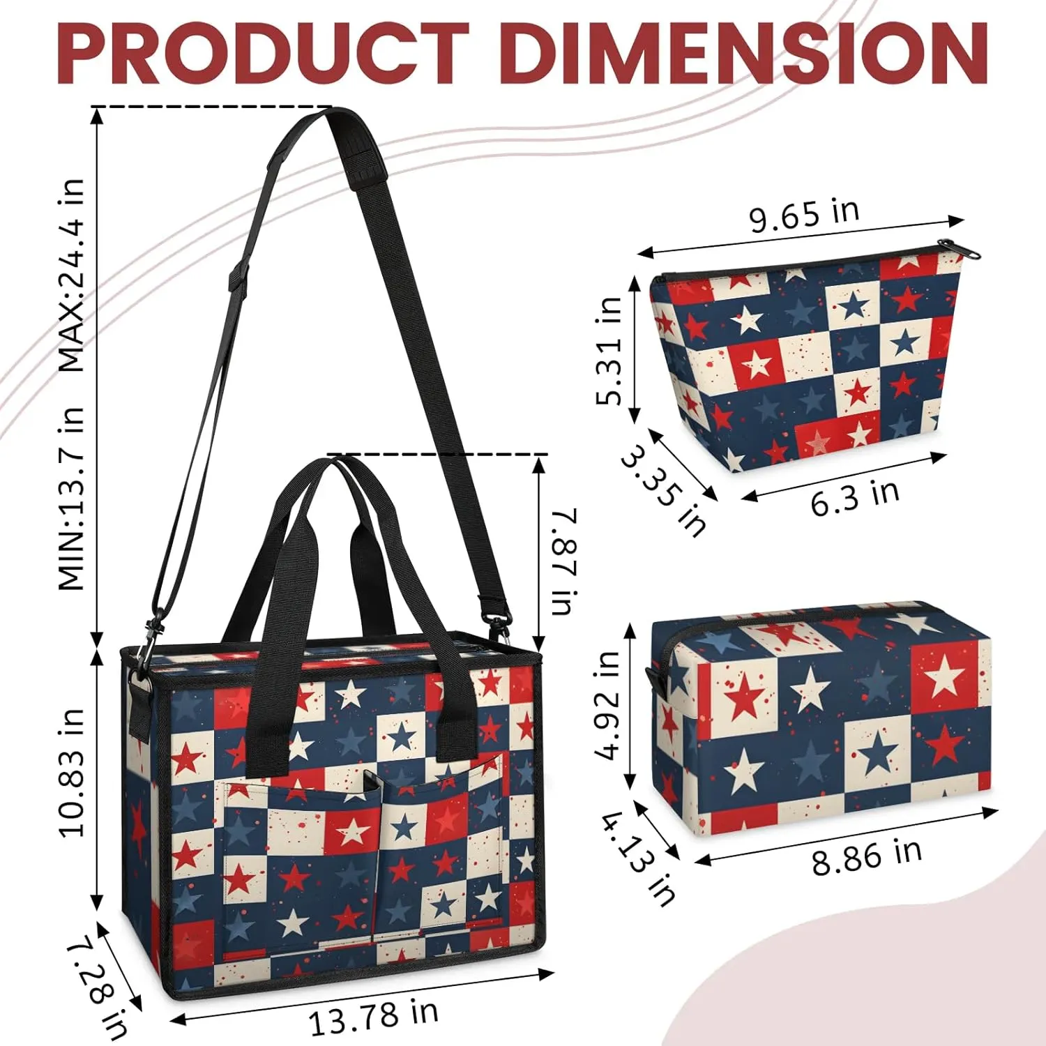 Women Fashion Tote Bag Wallet Shoulder Bags Set 3PCS Top Handle Satchel Purse Large Zippered Handbag Daily Use