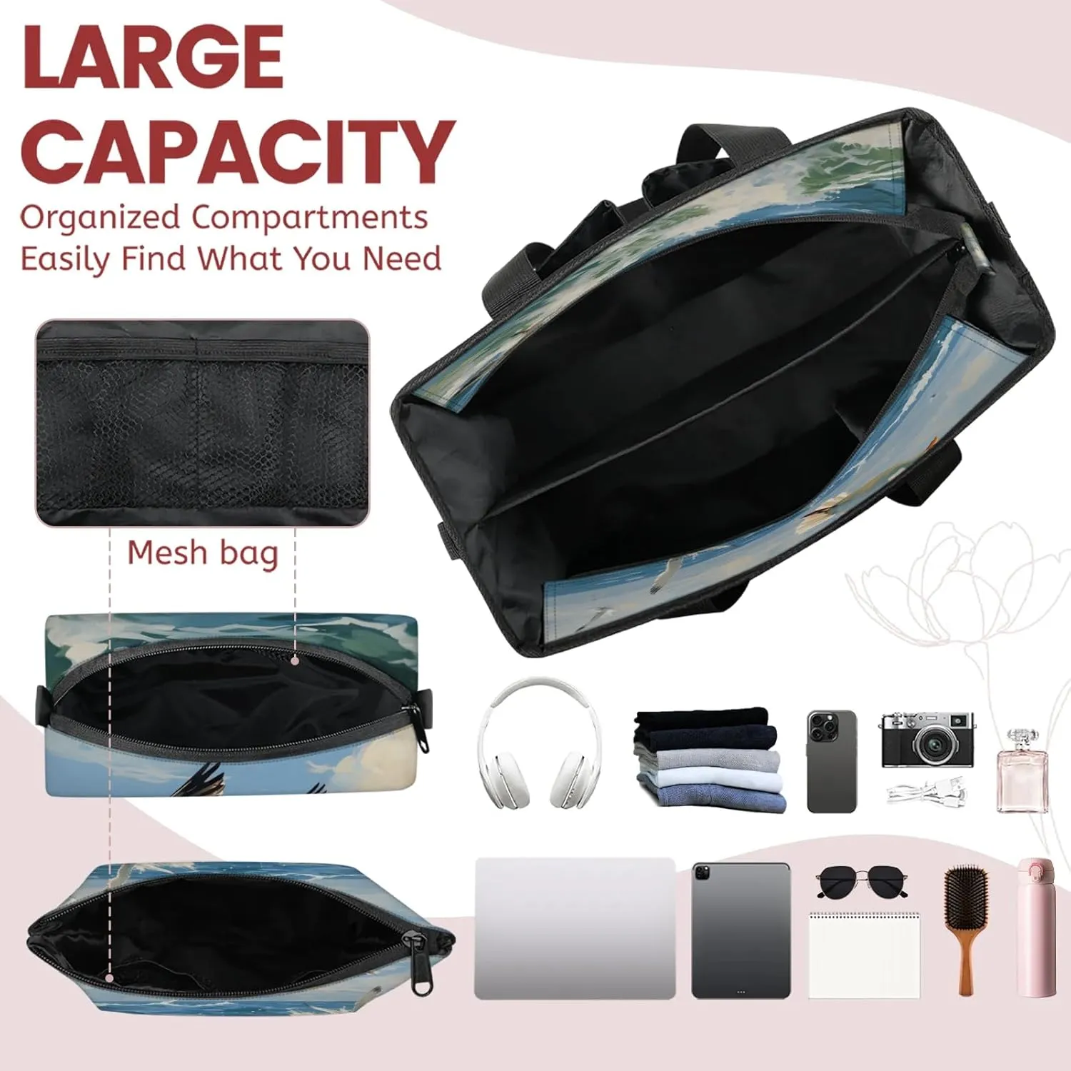 Women Fashion Tote Bag Wallet Shoulder Bags Set 3PCS Top Handle Satchel Purse Large Zippered Handbag Daily Use