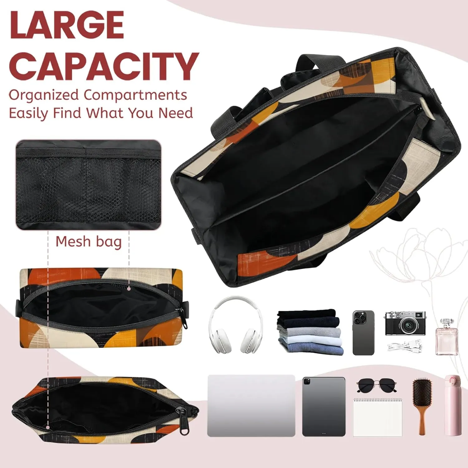 Women Fashion Tote Bag Wallet Shoulder Bags Set 3PCS Top Handle Satchel Purse Large Zippered Handbag Daily Use