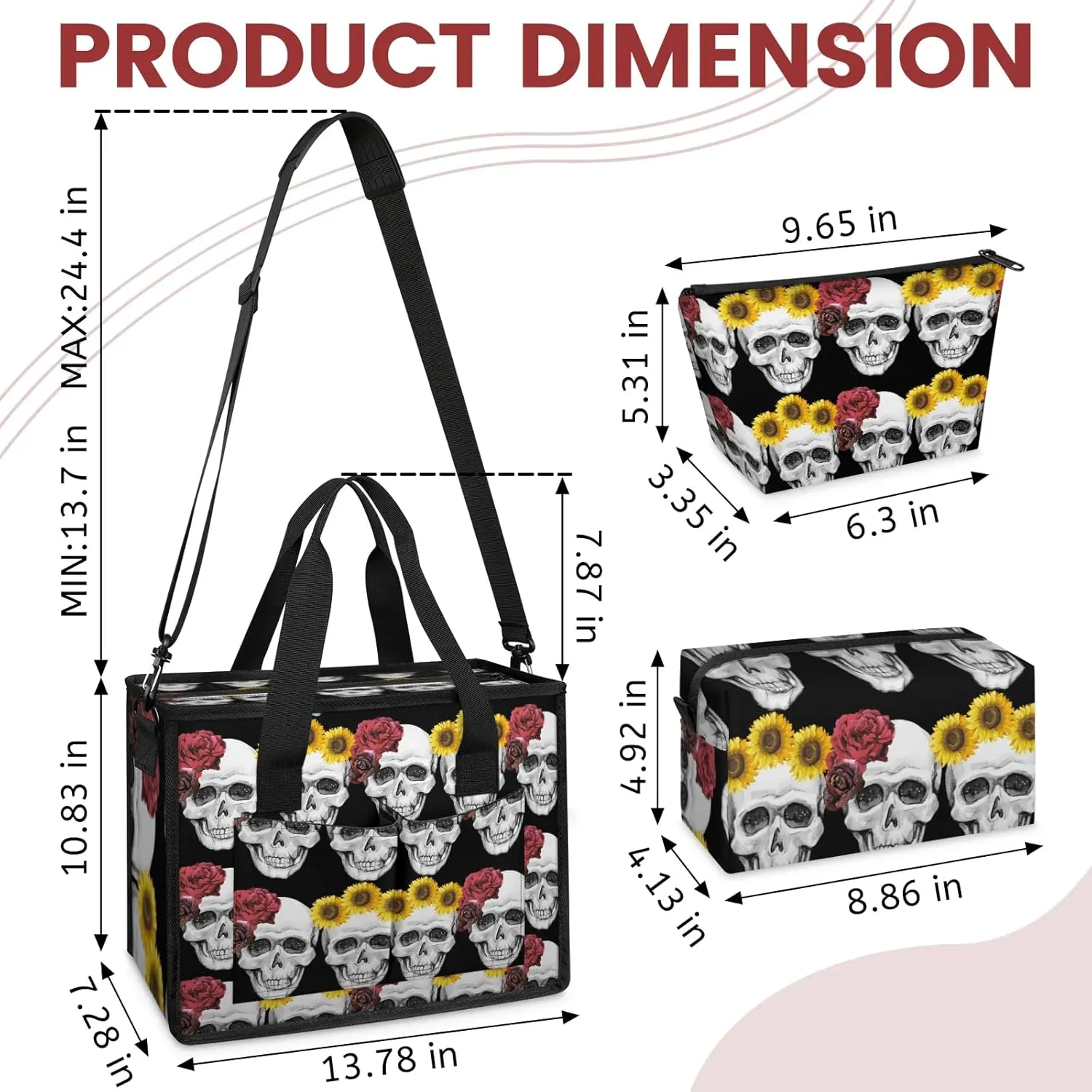 Women Fashion Tote Bag Wallet Shoulder Bags Set 3PCS Top Handle Satchel Purse Large Zippered Handbag Daily Use