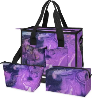 Women Fashion Tote Bag Wallet Shoulder Bags Set 3PCS Top Handle Satchel Purse Large Zippered Handbag Daily Use