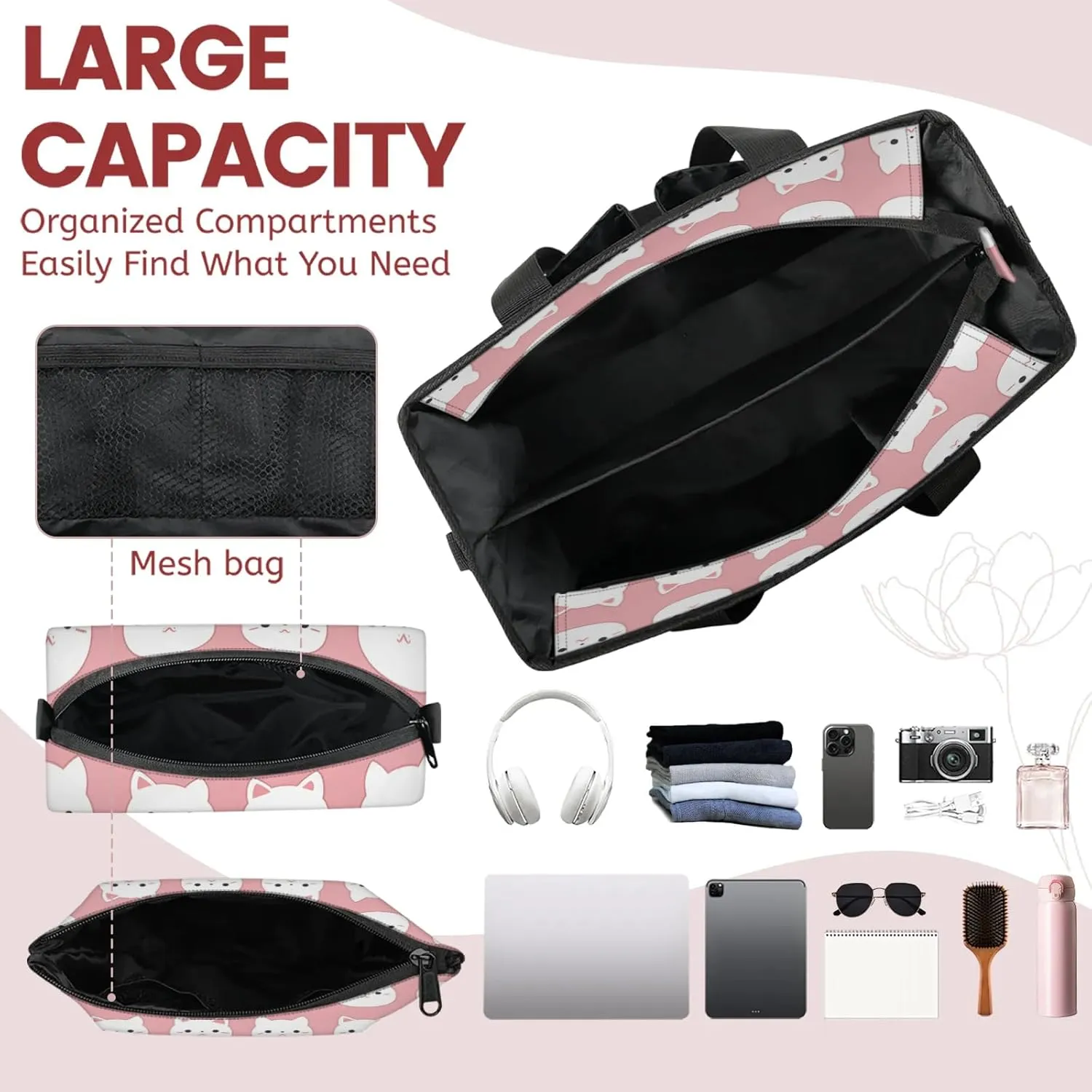 Women Fashion Tote Bag Wallet Shoulder Bags Set 3PCS Top Handle Satchel Purse Large Zippered Handbag Daily Use