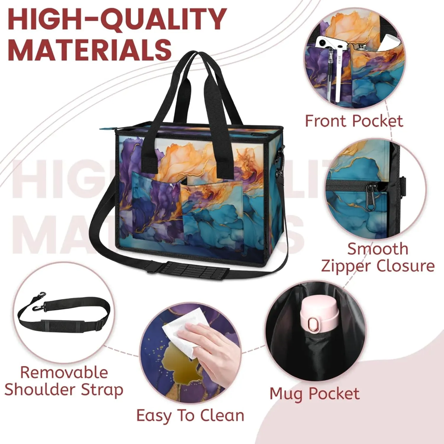 Women Fashion Tote Bag Wallet Shoulder Bags Set 3PCS Top Handle Satchel Purse Large Zippered Handbag Daily Use