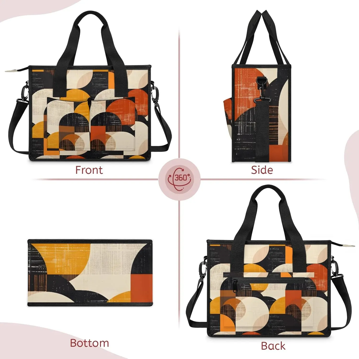 Women Fashion Tote Bag Wallet Shoulder Bags Set 3PCS Top Handle Satchel Purse Large Zippered Handbag Daily Use