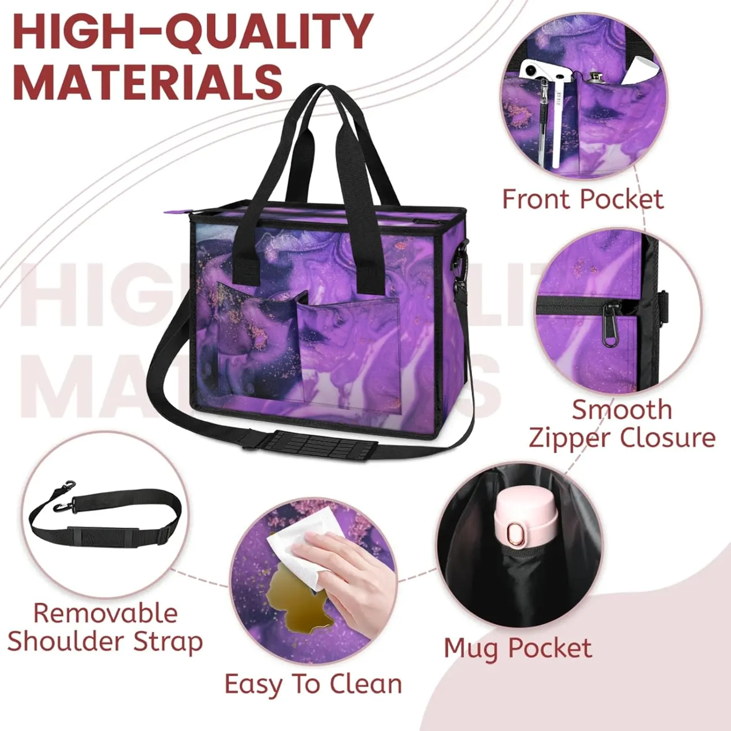 Women Fashion Tote Bag Wallet Shoulder Bags Set 3PCS Top Handle Satchel Purse Large Zippered Handbag Daily Use