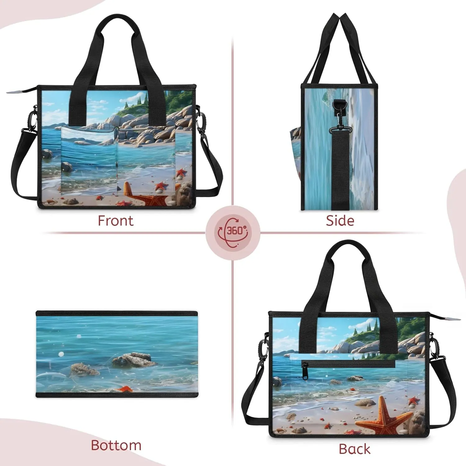 Women Fashion Tote Bag Wallet Shoulder Bags Set 3PCS Top Handle Satchel Purse Large Zippered Handbag Daily Use