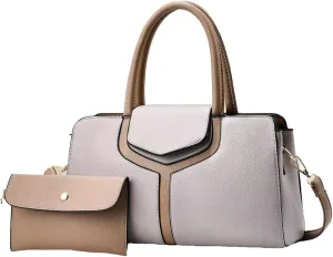Women Leather Top Handle Bag Stylish Purses and Handbags Small Totes Satchel Shoulder Bag for Office Travel