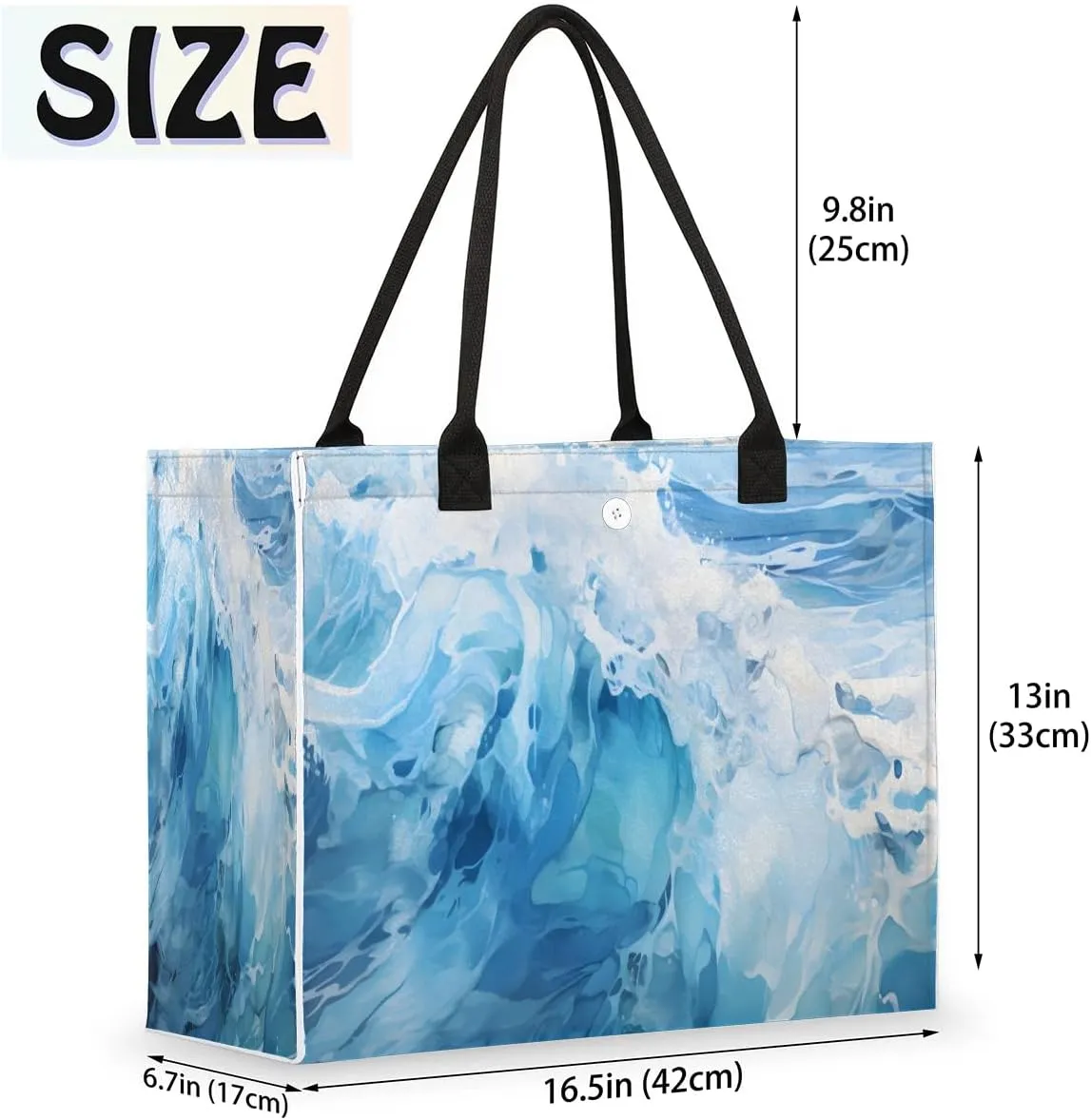 Womens Birthday Gifts Tote Bag Beach Waves Ocean Beach Bags for Women Handbags
