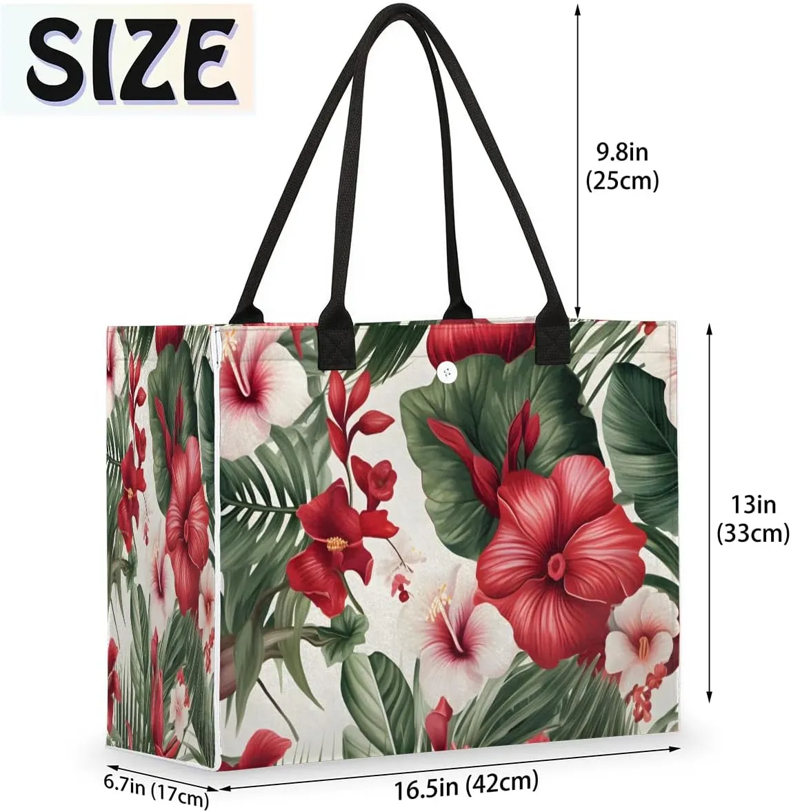 Womens Birthday Gifts Tote Bag Tropical Leaves Beach Bags for Women Handbags