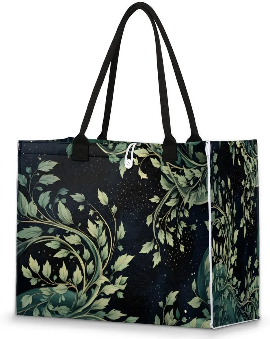 Womens Birthday Gifts Tote Bag Tropical Leaves Beach Bags for Women Handbags