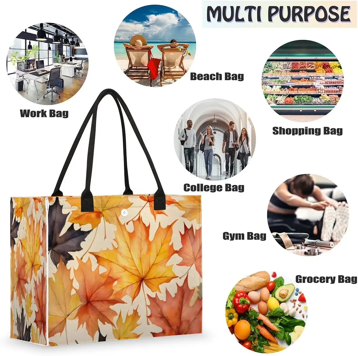 Womens Birthday Gifts Tote Bag Tropical Leaves Beach Bags for Women Handbags