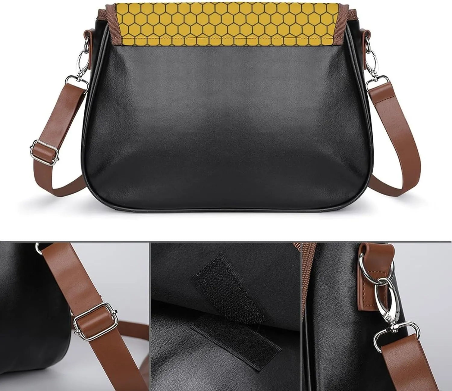 Women's Handbags Animal Print Spacious Multi-Pocket Shoulder Bags Outdoor Hook-and-Loop Crossbody Bags