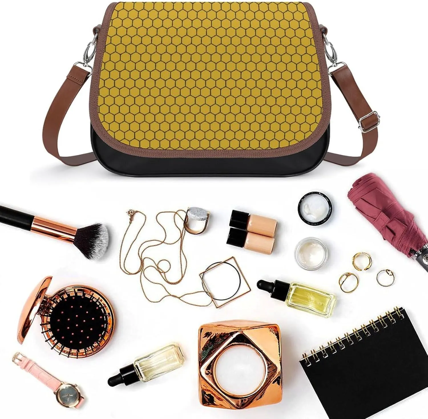 Women's Handbags Animal Print Spacious Multi-Pocket Shoulder Bags Outdoor Hook-and-Loop Crossbody Bags