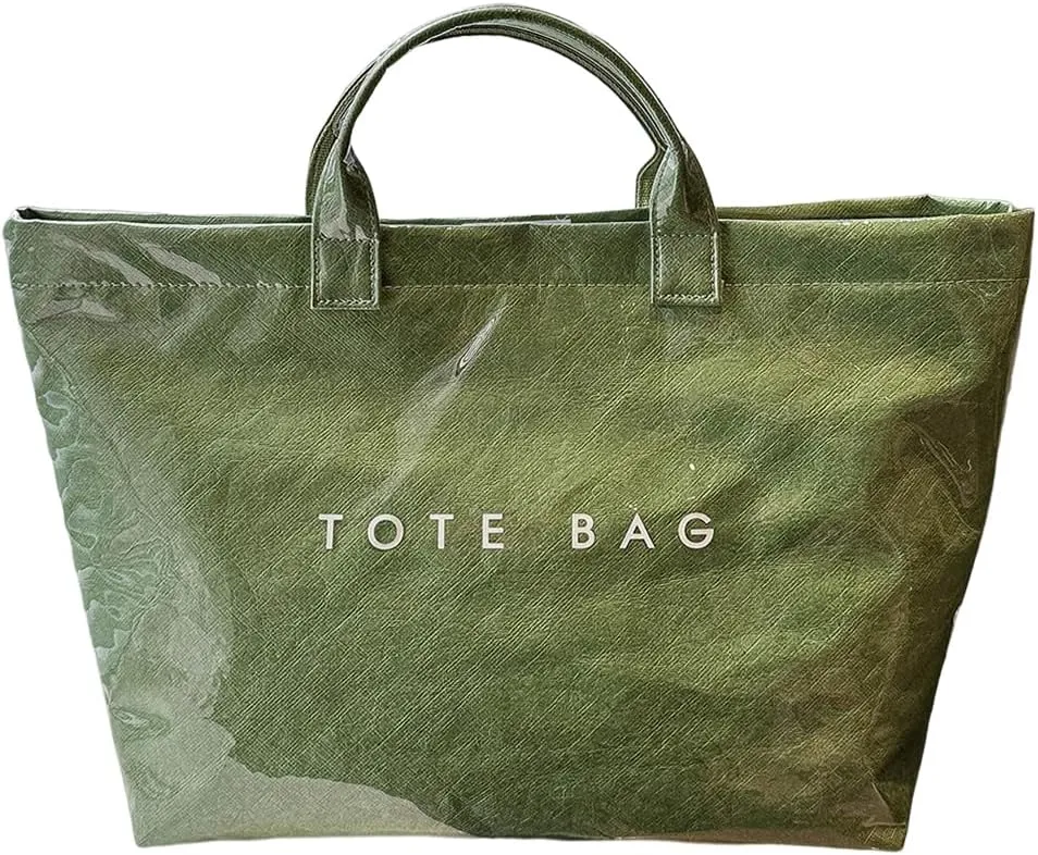 Women's Large PVC Tote Bag 2024 Fashion Handbags Big Winter Fall Totebag Y2K Shopping Hobo Bag Shoulder Purse with Laptop