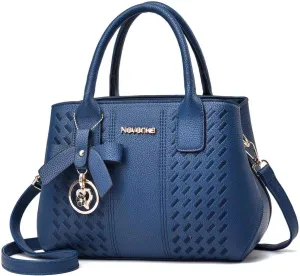 Womens Purses and Handbags Shoulder Bag Ladies Designer Satchel (Blue)