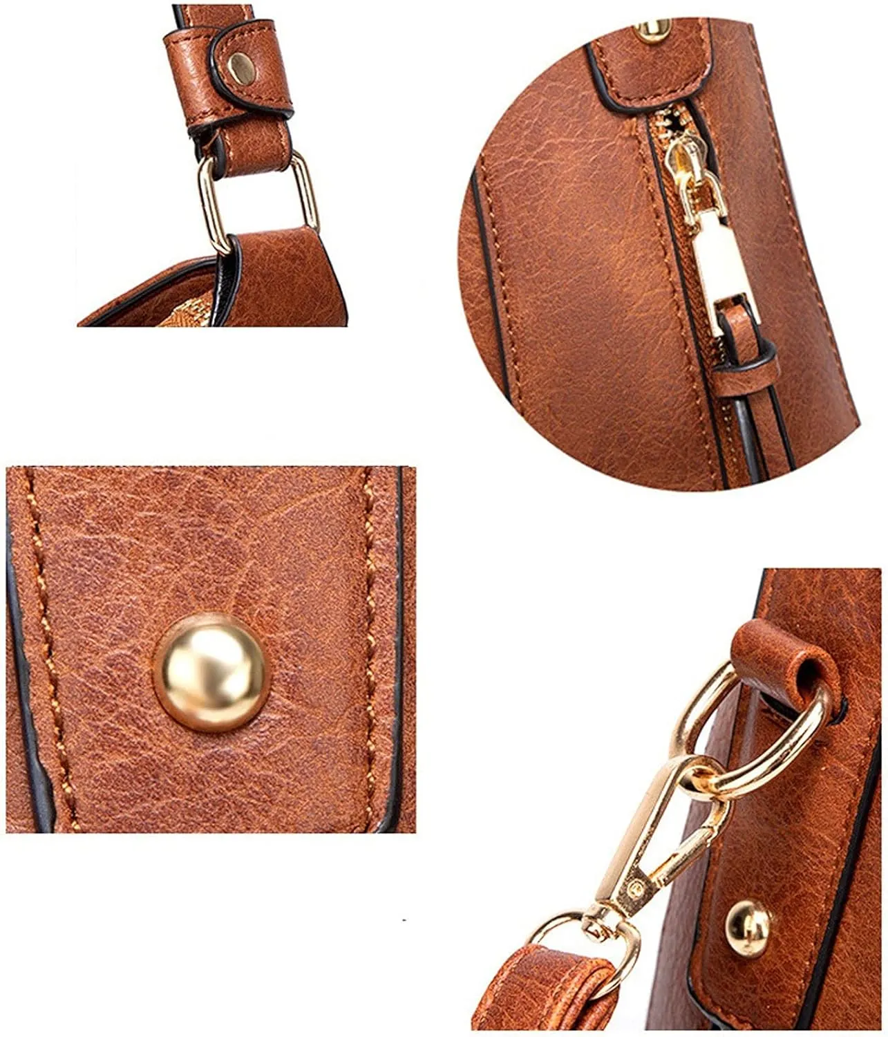 Women's Shoulder Bags Women Handbag PU Leather Women Shoulder Bags Women Messenger Bag Ladies Casual Bags(Rojo)