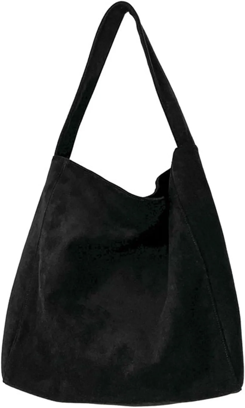 Womens Tote Bags for Work, Faux Suede Satchel Totes for Women Large Capacity Top-Handle Purses Crossbody Laptop Bag