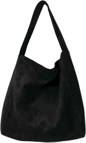 Womens Tote Bags for Work, Faux Suede Satchel Totes for Women Large Capacity Top-Handle Purses Crossbody Laptop Bag