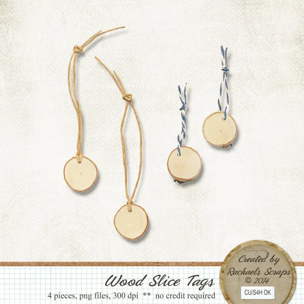 Wood Slices Tags