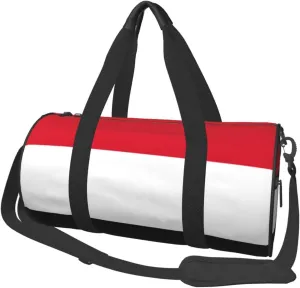 Yemen Yemeni Yemenian Flag Round Travel Duffel Bag Large Capacity Gym Sports Bags for Hiking Vacation Trips